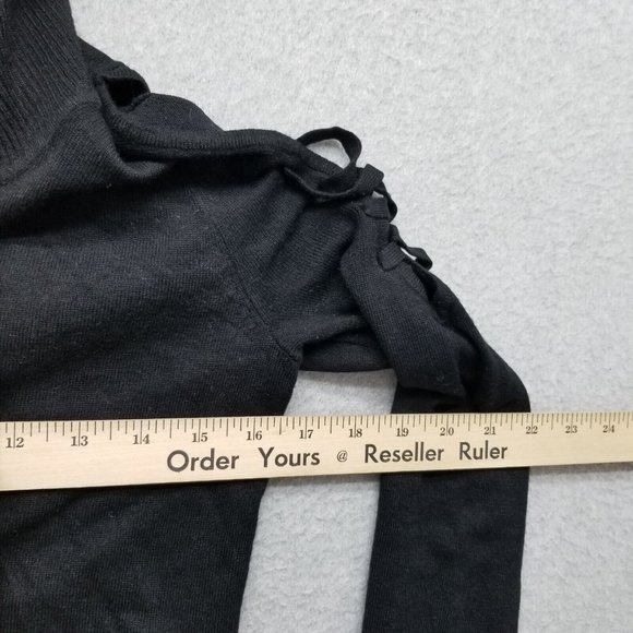 Hooked Up Sweater Womens Small Black Long Sleeve Turtleneck Rayon Blend - Picture 9 of 9